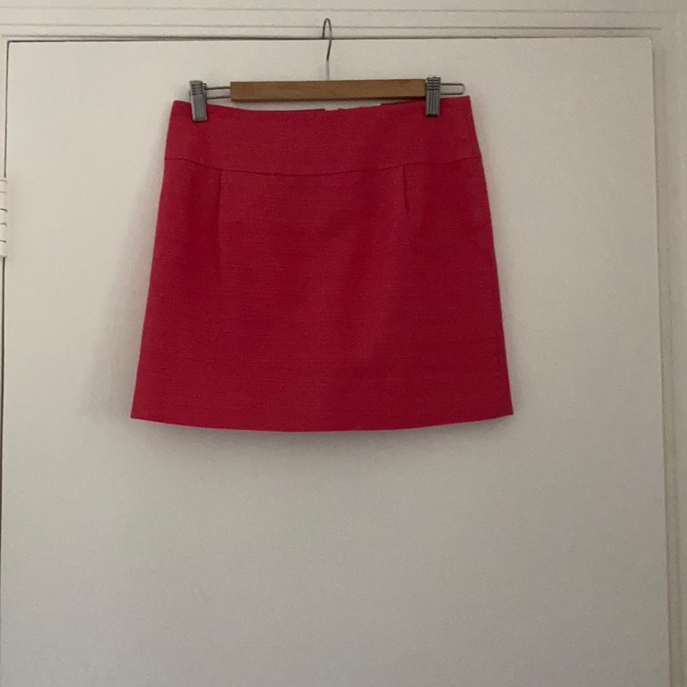 Pink dress skirt with front pleats